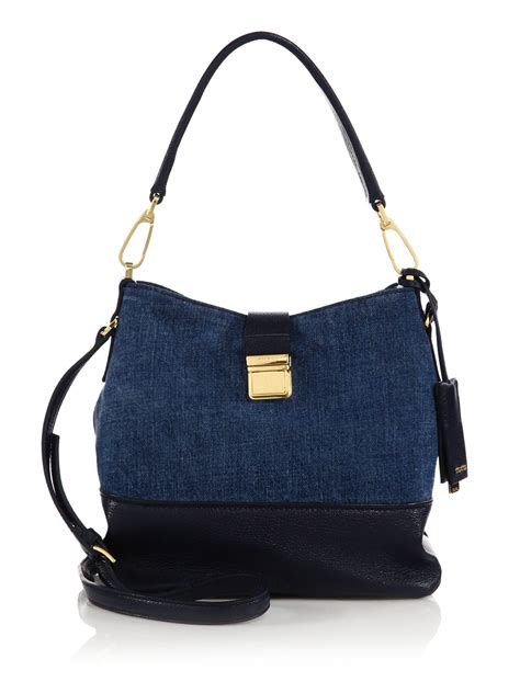 miu miu denim hobo bag